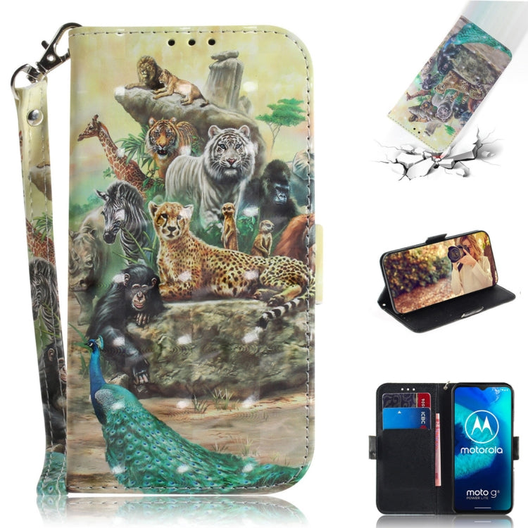 3D Painted Pattern Magnetic Attraction Horizontal Flip Leather Case with Holder & Card Slot & Wallet & Lanyard, For Motorola Moto G8 Power Lite, For Nokia 5.3