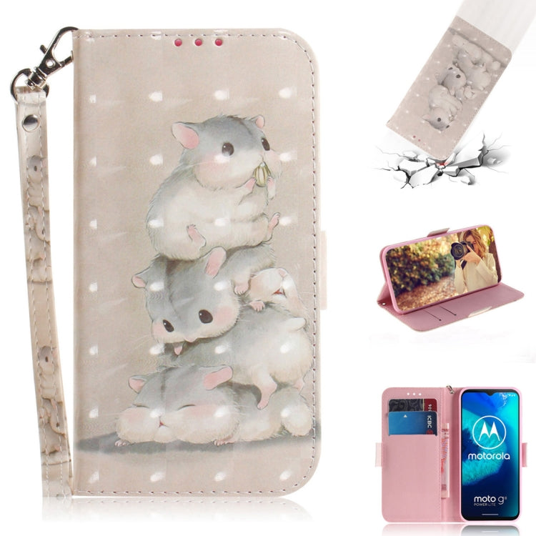 3D Painted Pattern Magnetic Attraction Horizontal Flip Leather Case with Holder & Card Slot & Wallet & Lanyard, For Motorola Moto G8 Power Lite, For Nokia 5.3