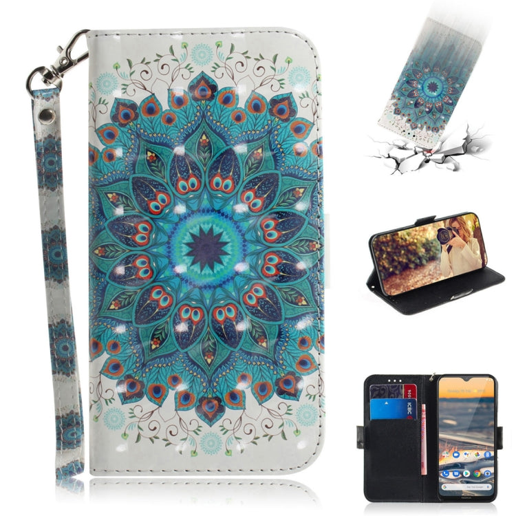 3D Painted Pattern Magnetic Attraction Horizontal Flip Leather Case with Holder & Card Slot & Wallet & Lanyard, For Motorola Moto G8 Power Lite, For Nokia 5.3