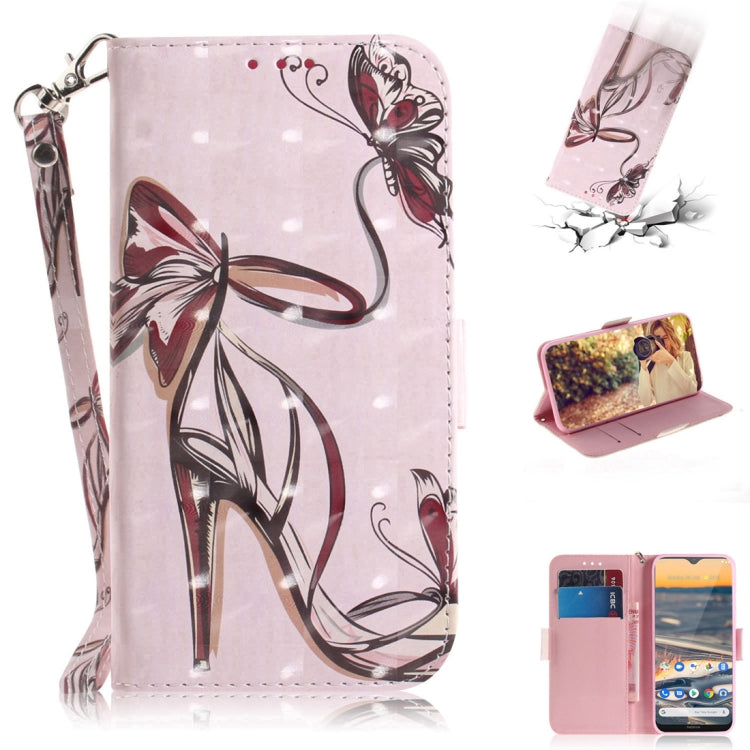 3D Painted Pattern Magnetic Attraction Horizontal Flip Leather Case with Holder & Card Slot & Wallet & Lanyard, For Motorola Moto G8 Power Lite, For Nokia 5.3