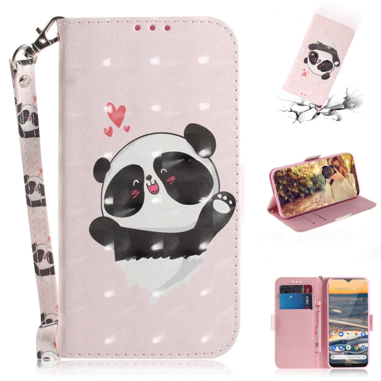 3D Painted Pattern Magnetic Attraction Horizontal Flip Leather Case with Holder & Card Slot & Wallet & Lanyard, For Motorola Moto G8 Power Lite, For Nokia 5.3