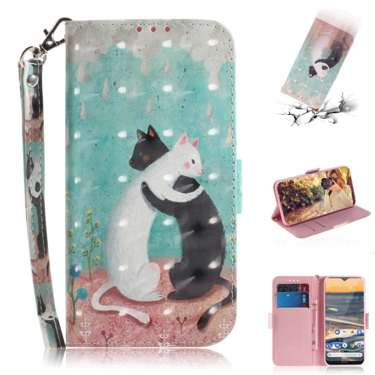 3D Painted Pattern Magnetic Attraction Horizontal Flip Leather Case with Holder & Card Slot & Wallet & Lanyard, For Motorola Moto G8 Power Lite, For Nokia 5.3