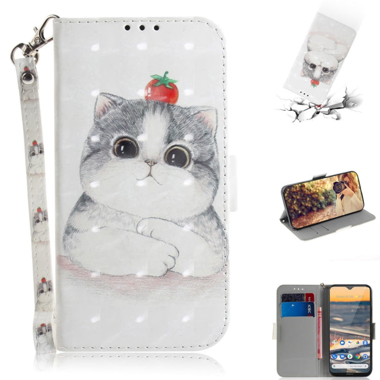 3D Painted Pattern Magnetic Attraction Horizontal Flip Leather Case with Holder & Card Slot & Wallet & Lanyard, For Motorola Moto G8 Power Lite, For Nokia 5.3