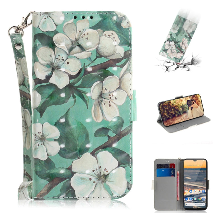 3D Painted Pattern Magnetic Attraction Horizontal Flip Leather Case with Holder & Card Slot & Wallet & Lanyard, For Motorola Moto G8 Power Lite, For Nokia 5.3