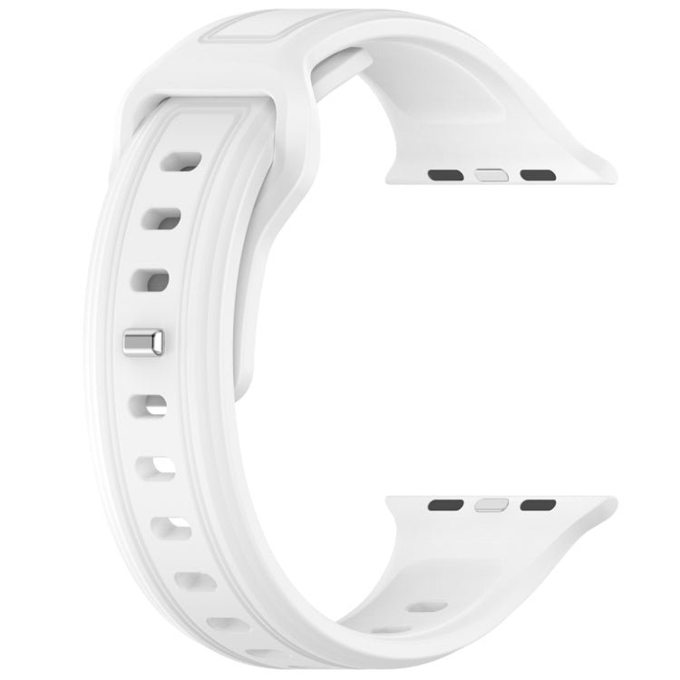 Square Buckle Silicone Watch Band, For Apple Watch SE 2023 44mm