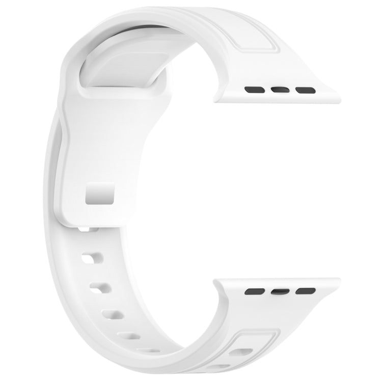 Square Buckle Silicone Watch Band, For Apple Watch SE 2023 44mm