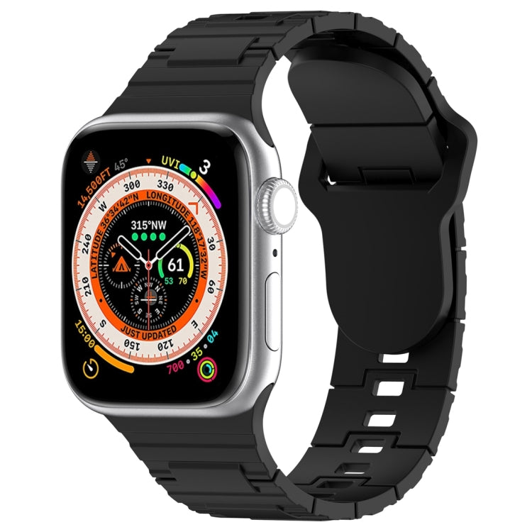 Square Buckle Armor Style Silicone Watch Band, For Apple Watch Ultra 49mm