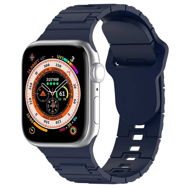 Square Buckle Armor Style Silicone Watch Band, For Apple Watch Ultra 49mm