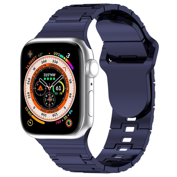 Square Buckle Armor Style Silicone Watch Band, For Apple Watch 4 40mm