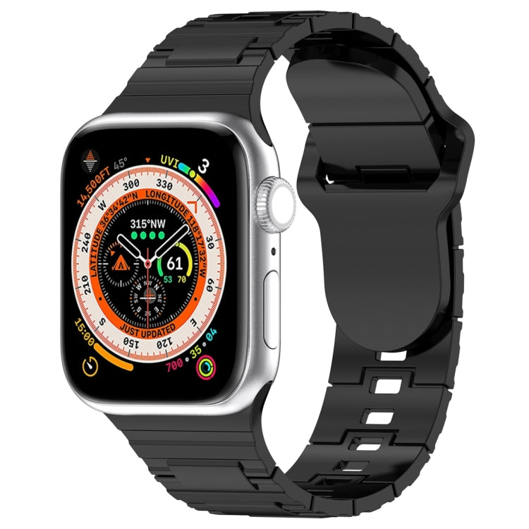 Square Buckle Armor Style Silicone Watch Band, For Apple Watch 4 40mm