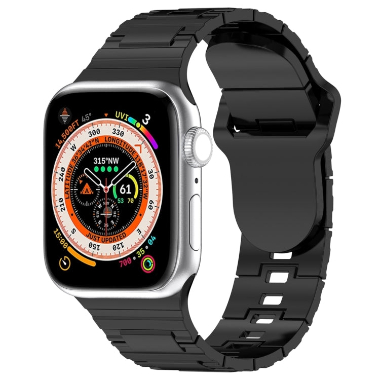 Square Buckle Armor Style Silicone Watch Band, For Apple Watch SE 2023 40mm