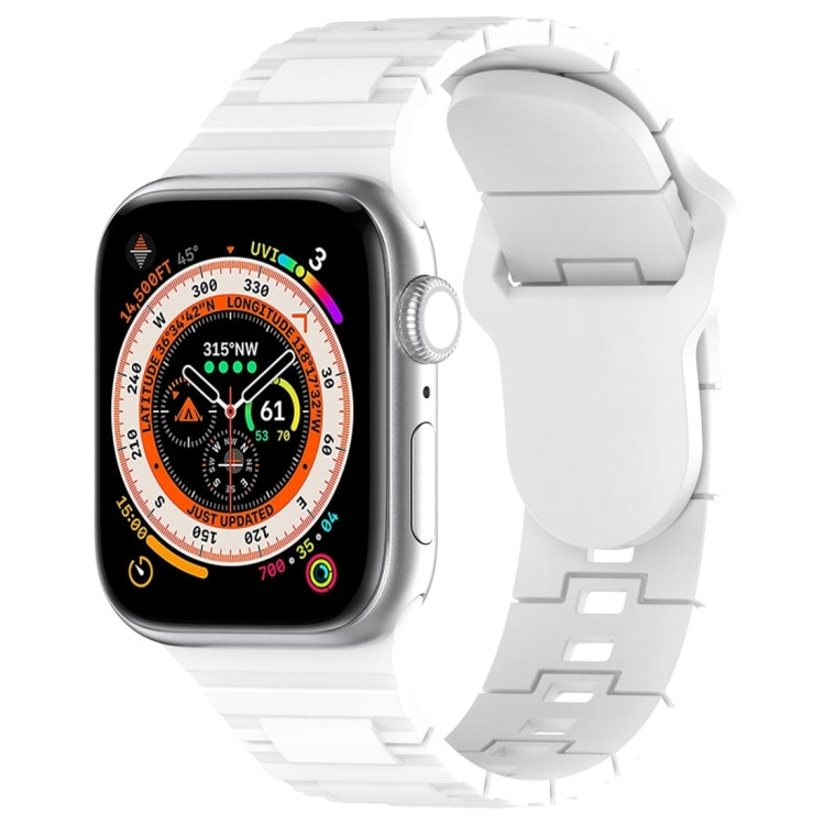 Square Buckle Armor Style Silicone Watch Band, For Apple Watch SE 2023 40mm