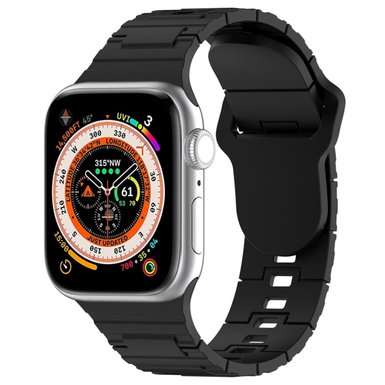 Square Buckle Armor Style Silicone Watch Band, For Apple Watch SE 2023 40mm