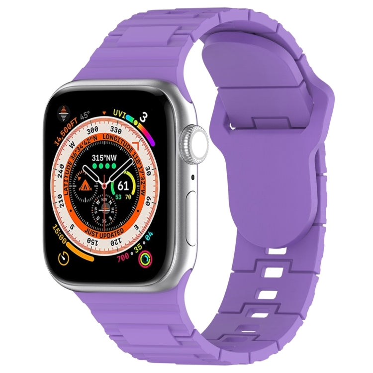 Square Buckle Armor Style Silicone Watch Band, For Apple Watch SE 2023 40mm