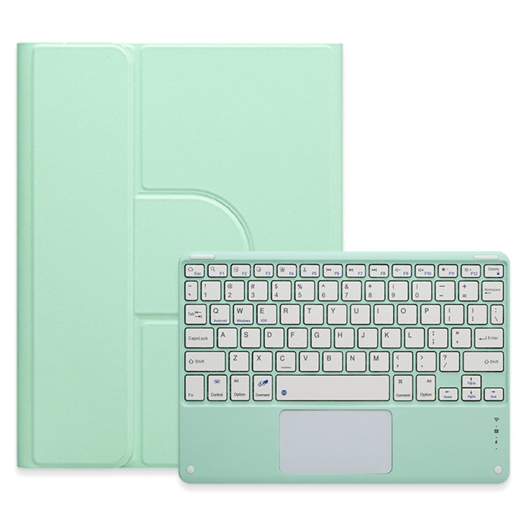 Square Button 360 Degree Rotatable Bluetooth Keyboard Leather Case with Touchpad, For iPad 10th Gen 10.9 2022, For iPad Air 2022 / iPad Pro 11 2021, For iPad 10.2 2021 / Air 2019