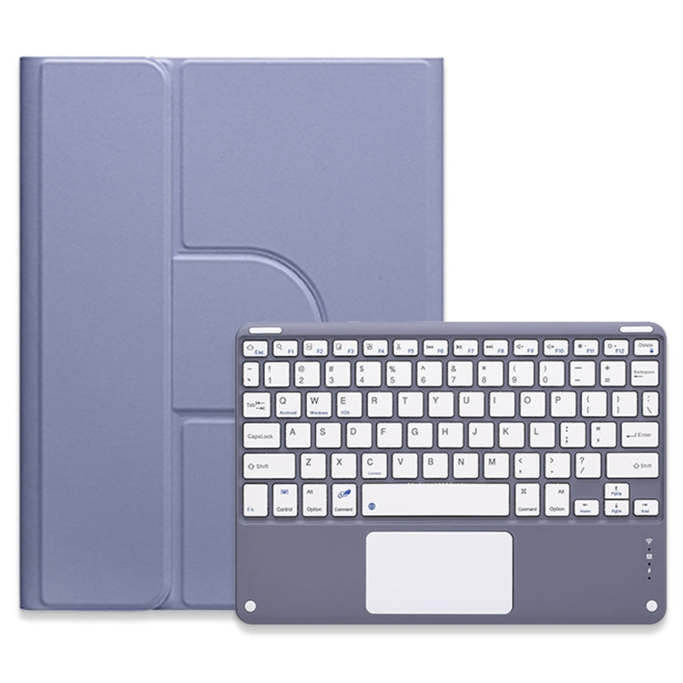 Square Button 360 Degree Rotatable Bluetooth Keyboard Leather Case with Touchpad, For iPad 10th Gen 10.9 2022, For iPad Air 2022 / iPad Pro 11 2021, For iPad 10.2 2021 / Air 2019