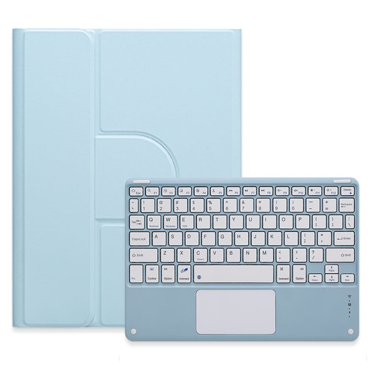 Square Button 360 Degree Rotatable Bluetooth Keyboard Leather Case with Touchpad, For iPad 10th Gen 10.9 2022, For iPad Air 2022 / iPad Pro 11 2021, For iPad 10.2 2021 / Air 2019