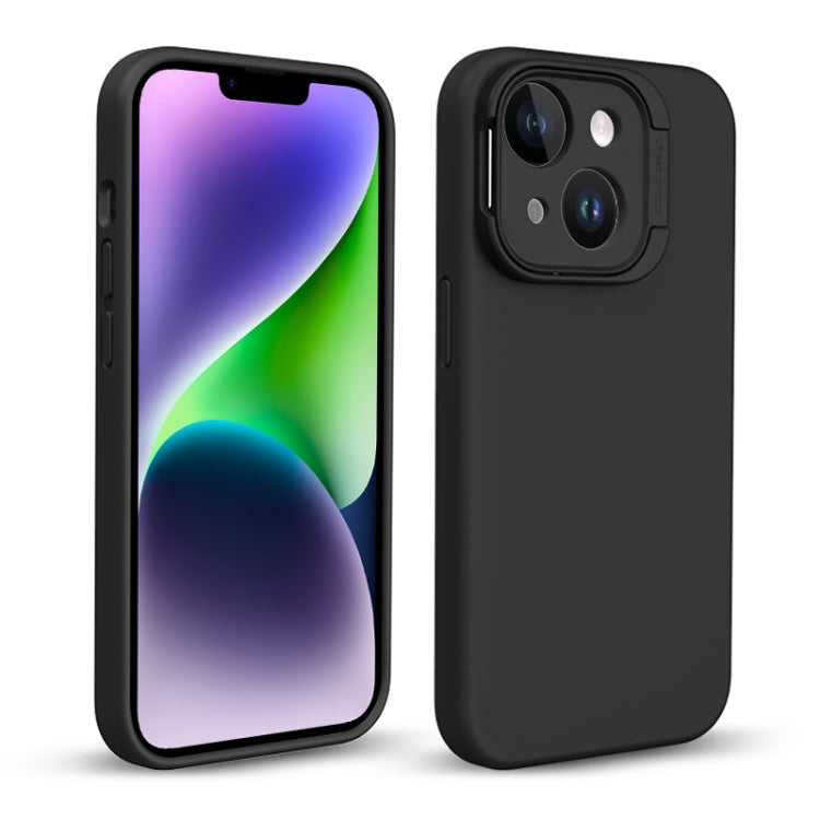 Liquid Silicone Lens Holder Phone Case, For iPhone 14, For iPhone 14 Pro, For iPhone 14 Pro Max