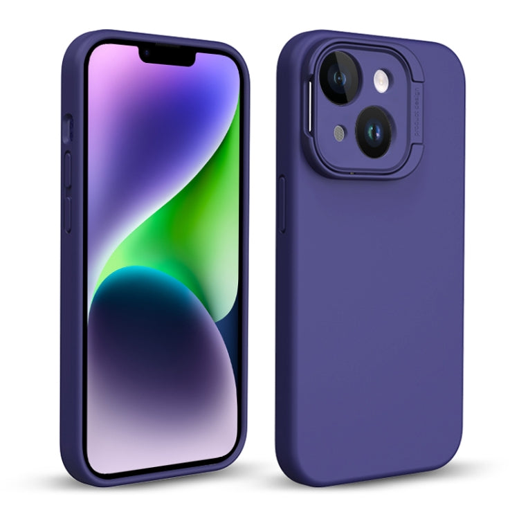 Liquid Silicone Lens Holder Phone Case, For iPhone 14, For iPhone 14 Pro, For iPhone 14 Pro Max