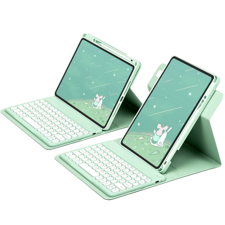 Round Button 360 Degree Rotatable Bluetooth Keyboard Leather Case, For iPad 10th Gen 10.9 2022, For iPad Air 2022 / iPad Pro 11 2021, For iPad 10.2 2021 / Air 2019