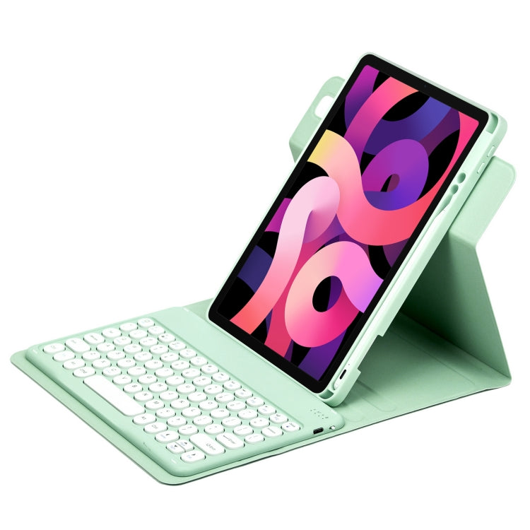 Round Button 360 Degree Rotatable Bluetooth Keyboard Leather Case, For iPad 10th Gen 10.9 2022, For iPad Air 2022 / iPad Pro 11 2021, For iPad 10.2 2021 / Air 2019
