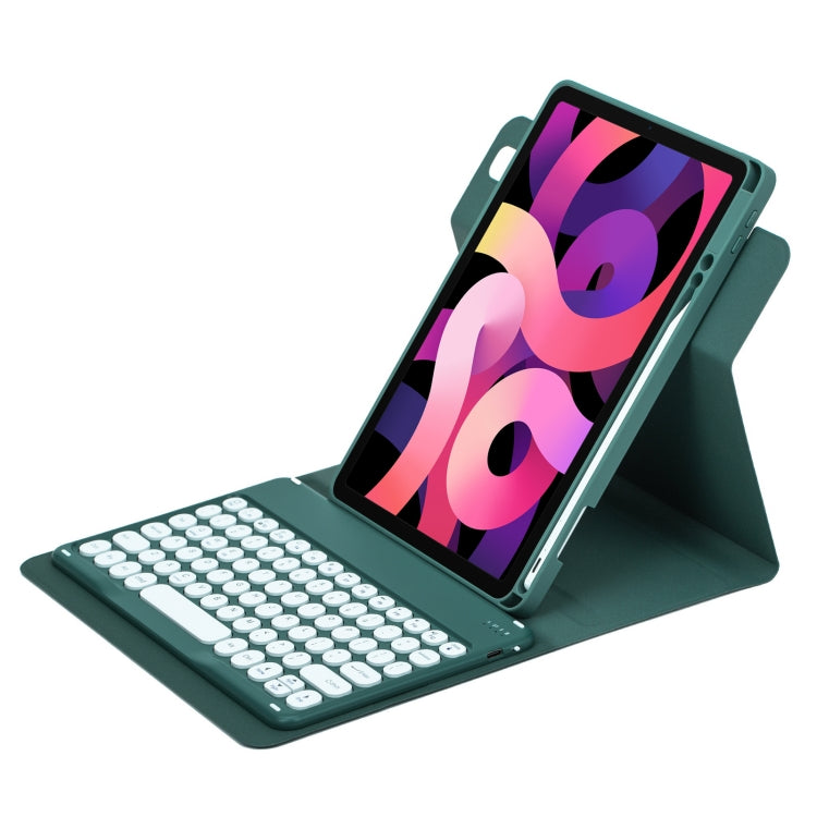 Round Button 360 Degree Rotatable Bluetooth Keyboard Leather Case, For iPad 10th Gen 10.9 2022, For iPad Air 2022 / iPad Pro 11 2021, For iPad 10.2 2021 / Air 2019