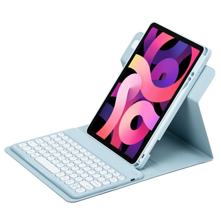Round Button 360 Degree Rotatable Bluetooth Keyboard Leather Case, For iPad 10th Gen 10.9 2022, For iPad Air 2022 / iPad Pro 11 2021, For iPad 10.2 2021 / Air 2019