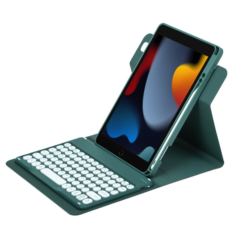 Round Button 360 Degree Rotatable Bluetooth Keyboard Leather Case, For iPad 10th Gen 10.9 2022, For iPad Air 2022 / iPad Pro 11 2021, For iPad 10.2 2021 / Air 2019