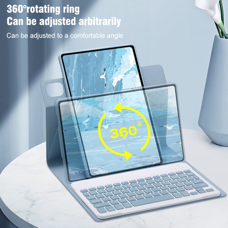 Round Button 360 Degree Rotatable Bluetooth Keyboard Leather Case, For iPad 10th Gen 10.9 2022, For iPad Air 2022 / iPad Pro 11 2021, For iPad 10.2 2021 / Air 2019