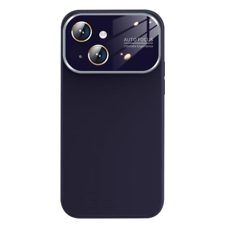 Liquid Silicone Large Glass Window Phone Case, For iPhone 14 Plus, For iPhone 14