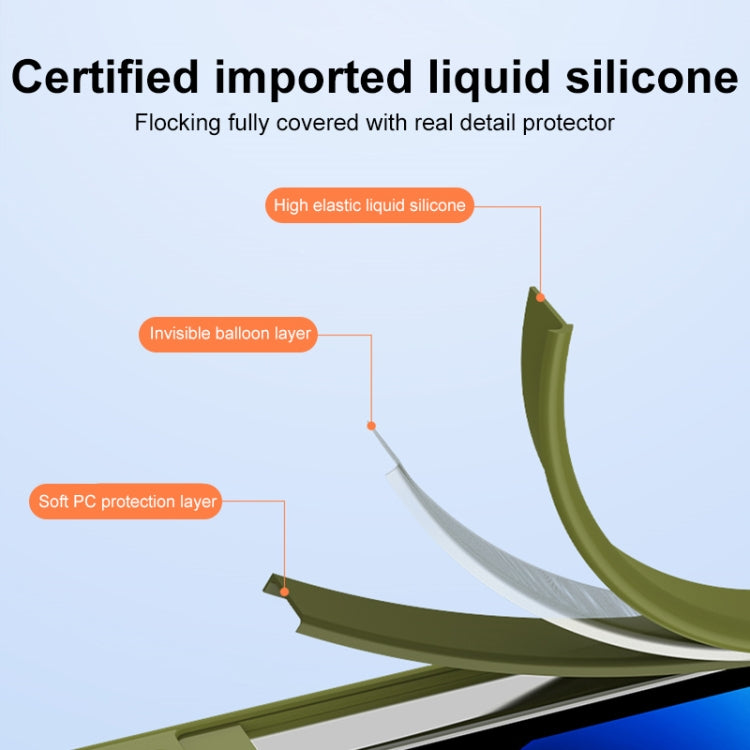 Liquid Silicone Large Glass Window Phone Case, For iPhone 14 Plus, For iPhone 14