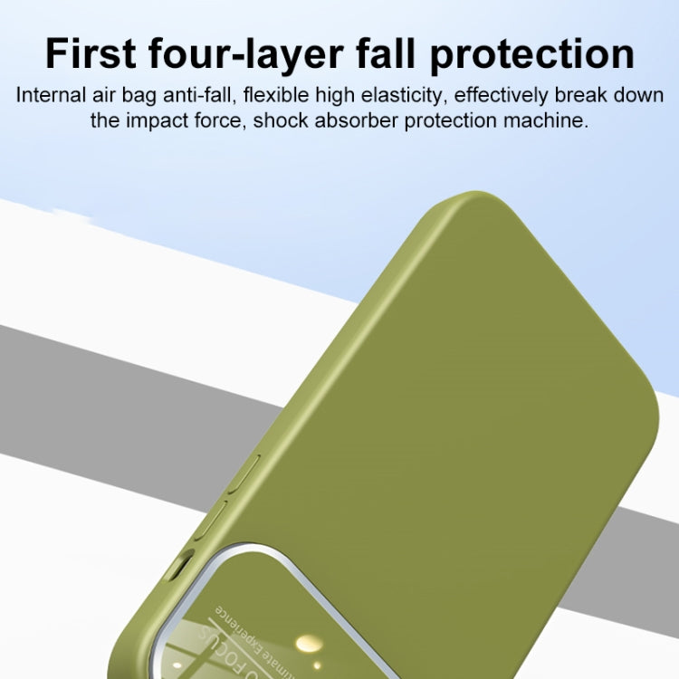 Liquid Silicone Large Glass Window Phone Case, For iPhone 13 Pro Max, For iPhone 13 Pro