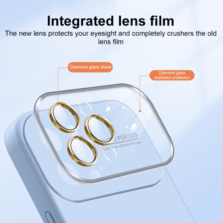 Liquid Silicone Large Glass Window Phone Case, For iPhone 13