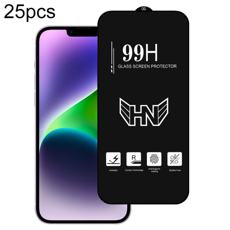 Lot de 25 films de protection en verre trempé plein écran, grand arc en aluminium, pour iPhone 16 Pro Max, iPhone 16 Pro, iPhone 16 Plus, iPhone 16, iPhone 15 Pro Max, iPhone 15 Pro, iPhone 15 Plus, iPhone 15