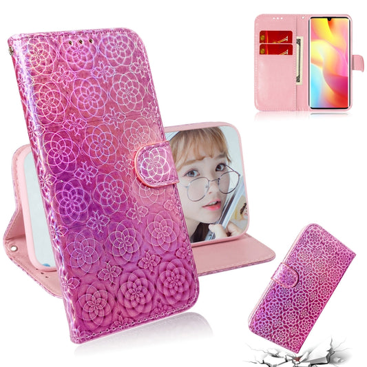 Colorful magnetic PU leather flip case with card slots for Xiaomi Mi Note 10 Lite