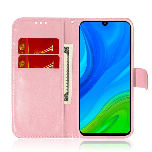 Magnetic buckle fastening on durable leather wallet case for Huawei Y6p