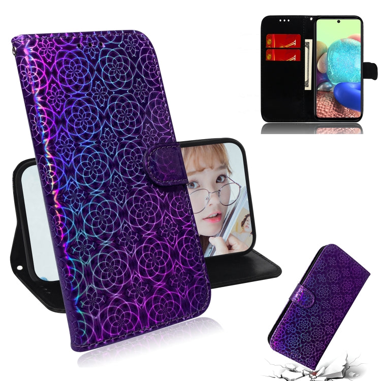 Solid Color Colorful Magnetic Buckle Horizontal Flip PU Leather Case with Holder & Card Slots & Wallet & Lanyard, For Samsung Galaxy A71 5G