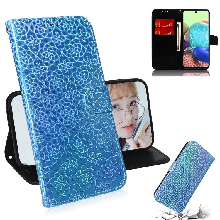 Solid Color Colorful Magnetic Buckle Horizontal Flip PU Leather Case with Holder & Card Slots & Wallet & Lanyard, For Samsung Galaxy A71 5G