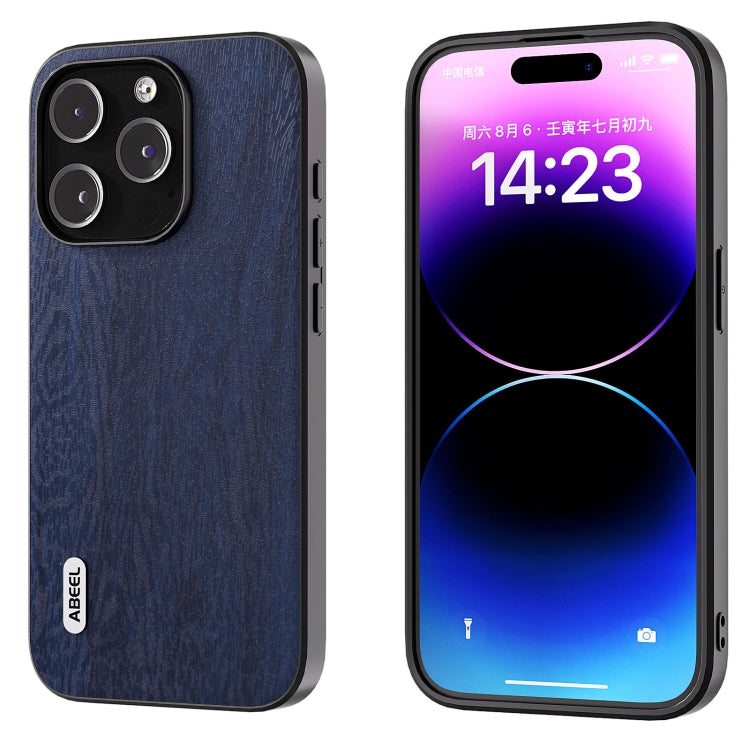 ABEEL Wood Texture PU Phone Case, For iPhone 15 Pro Max, For iPhone 15 Pro, For iPhone 15 Plus, For iPhone 15