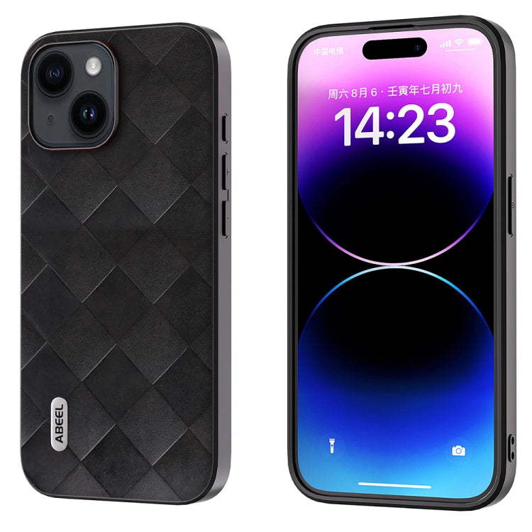 ABEEL Weave Plaid PU Phone Case, For iPhone 15 Pro Max, For iPhone 15 Plus, For iPhone 15 Pro, For iPhone 15