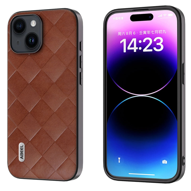 ABEEL Weave Plaid PU Phone Case, For iPhone 15 Pro Max, For iPhone 15 Plus, For iPhone 15 Pro, For iPhone 15