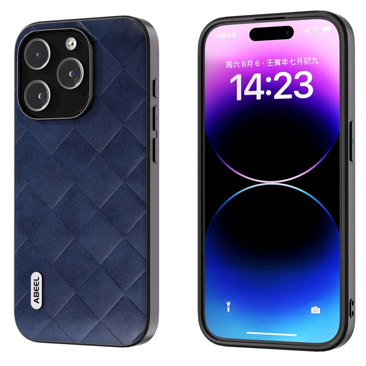 ABEEL Weave Plaid PU Phone Case, For iPhone 15 Pro Max, For iPhone 15 Pro, For iPhone 15 Plus, For iPhone 15
