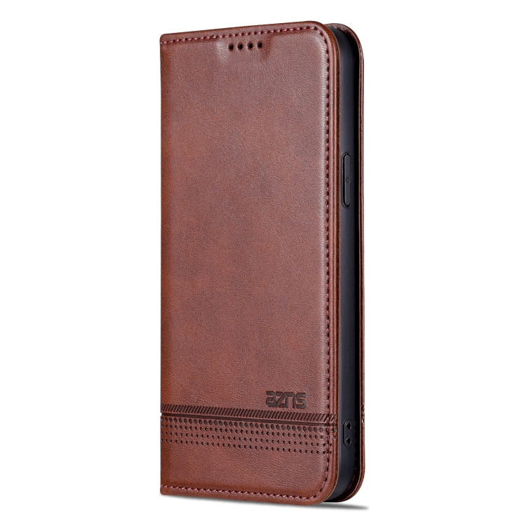 AZNS Magnetic Calf Texture Leather Phone Case, For iPhone 15 Plus, For iPhone 15