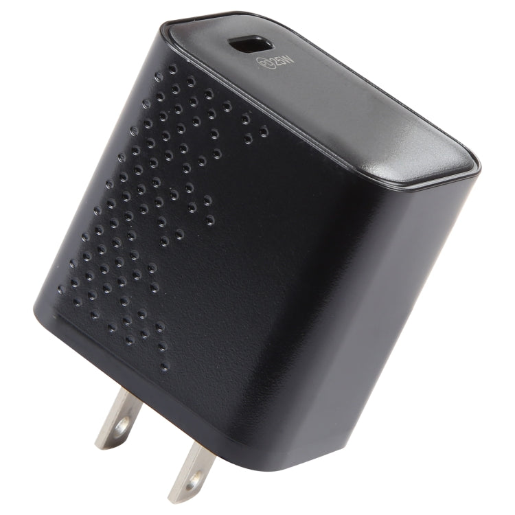 LZ-105PD 25W USB-C / Type-C Ports Dot Pattern Travel Charger, US Plug, EU Plug
