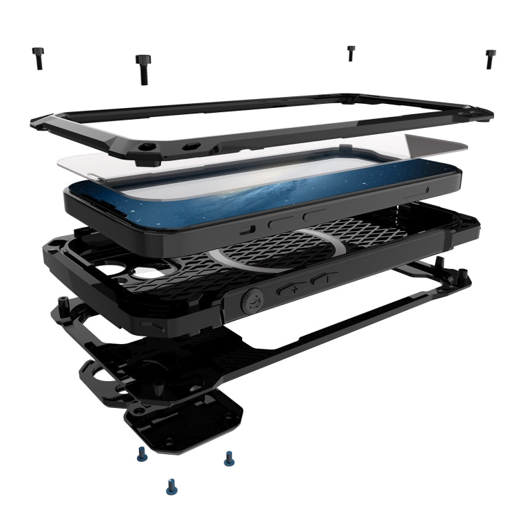 Coque de téléphone en métal LK MagSafe, résistante aux chocs, étanche à la poussière et à l'eau, pour iPhone 14, iPhone 14 Pro et iPhone 14 Pro Max