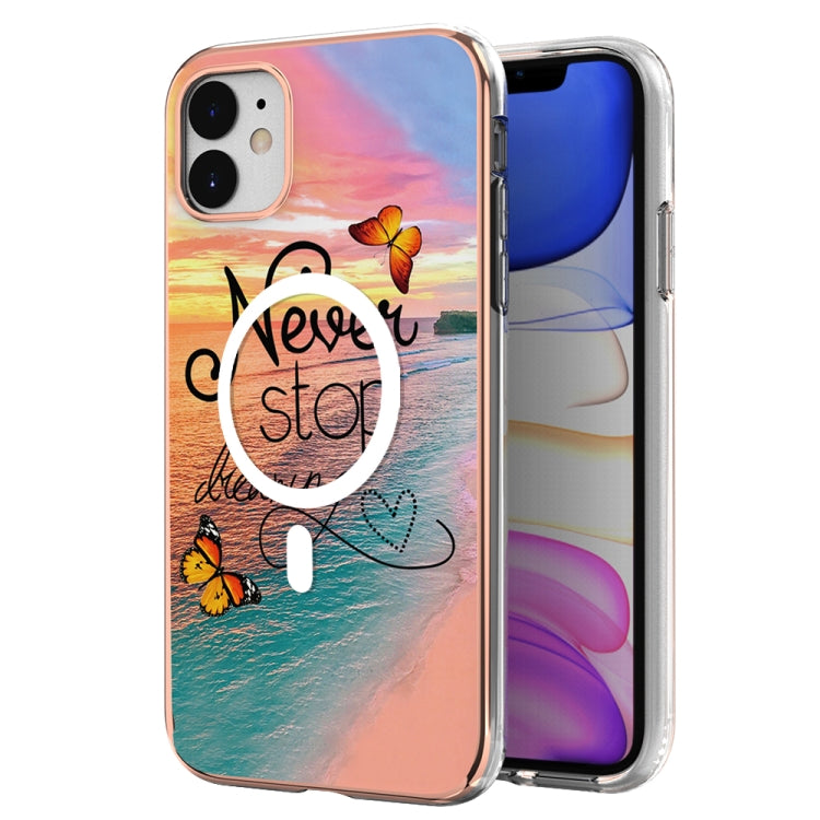 Marble Pattern Dual-side IMD Magsafe TPU Phone Case, For iPhone 11, For iPhone 11 Pro