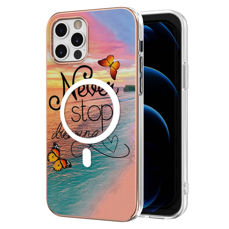 Marble Pattern Dual-side IMD Magsafe TPU Phone Case, For iPhone 12 / 12 Pro, For iPhone 12 Pro Max, For iPhone 11 Pro Max