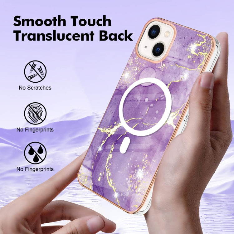 Marble Pattern Dual-side IMD Magsafe TPU Phone Case, For iPhone 14, For iPhone 14 Pro, For iPhone 15 Plus
