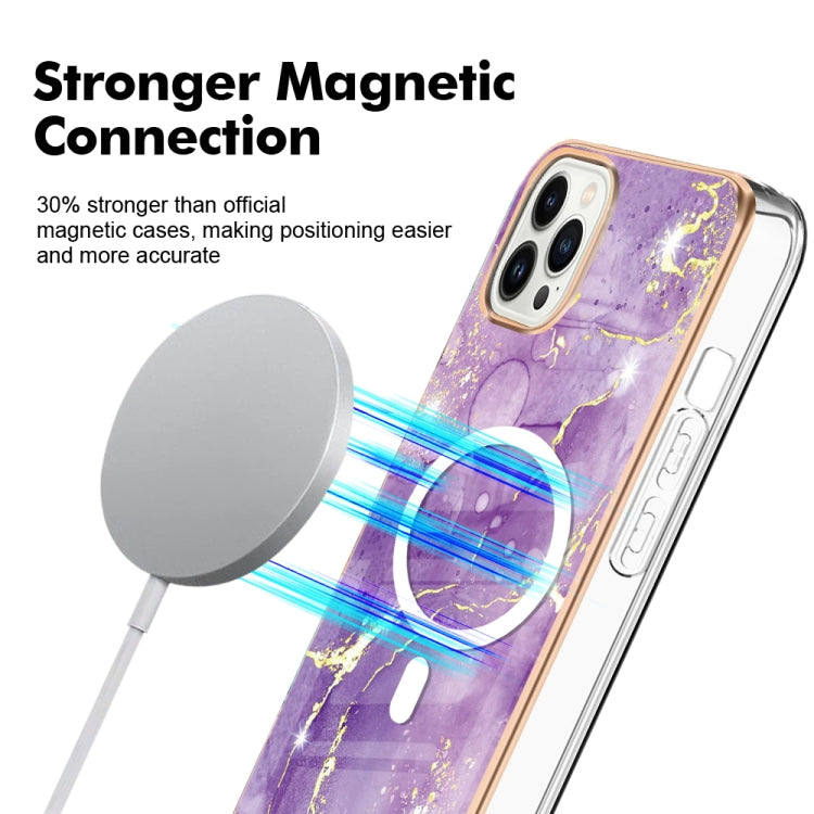 Marble Pattern Dual-side IMD Magsafe TPU Phone Case, For iPhone 15 Pro Max, For iPhone 14 Plus, For iPhone 15 Pro
