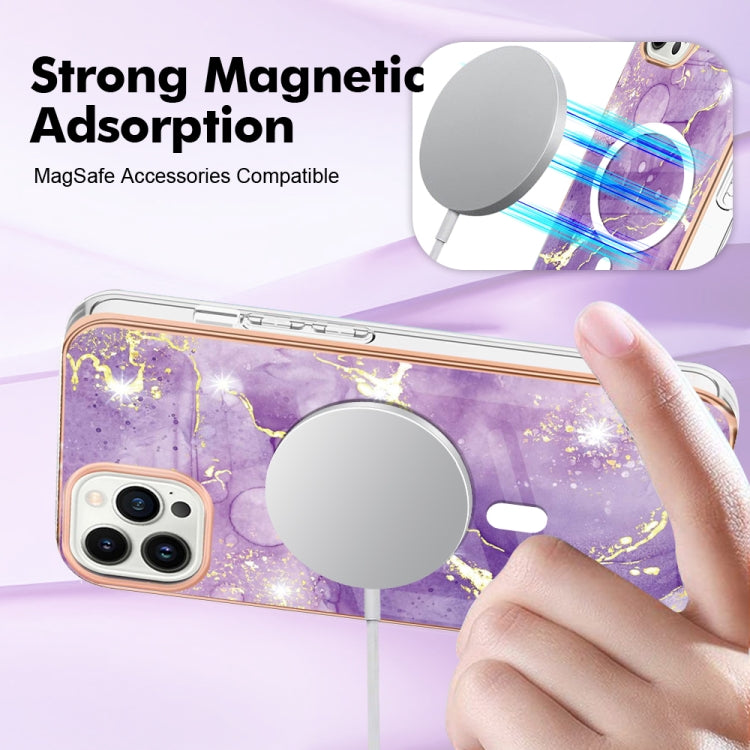 Marble Pattern Dual-side IMD Magsafe TPU Phone Case, For iPhone 15 Pro Max, For iPhone 14 Plus, For iPhone 15 Pro